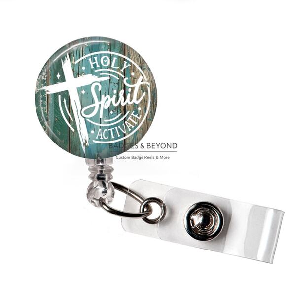 Handmade Accessories - 🔥✝️ Holy Spirit Activate Badge Reel | Christian Retractable ID Holder